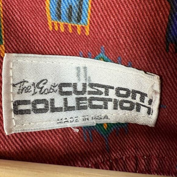 Vintage The 1 East Custom Collection Aztec Tribal Print Denim Jacket - Picture 5 of 6